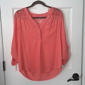 Coral blouse